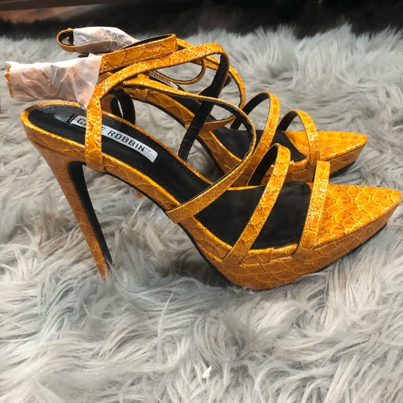 Cape Robbin Shoes - Cape Robbin Mustard Yellow Orange Heels